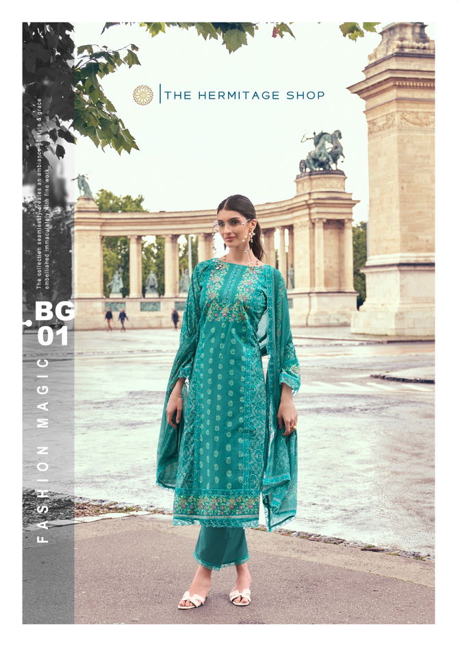 Bagh By The Hermitage Shop Lawn Cotton Digital Printed Dress Material Wholesale Online